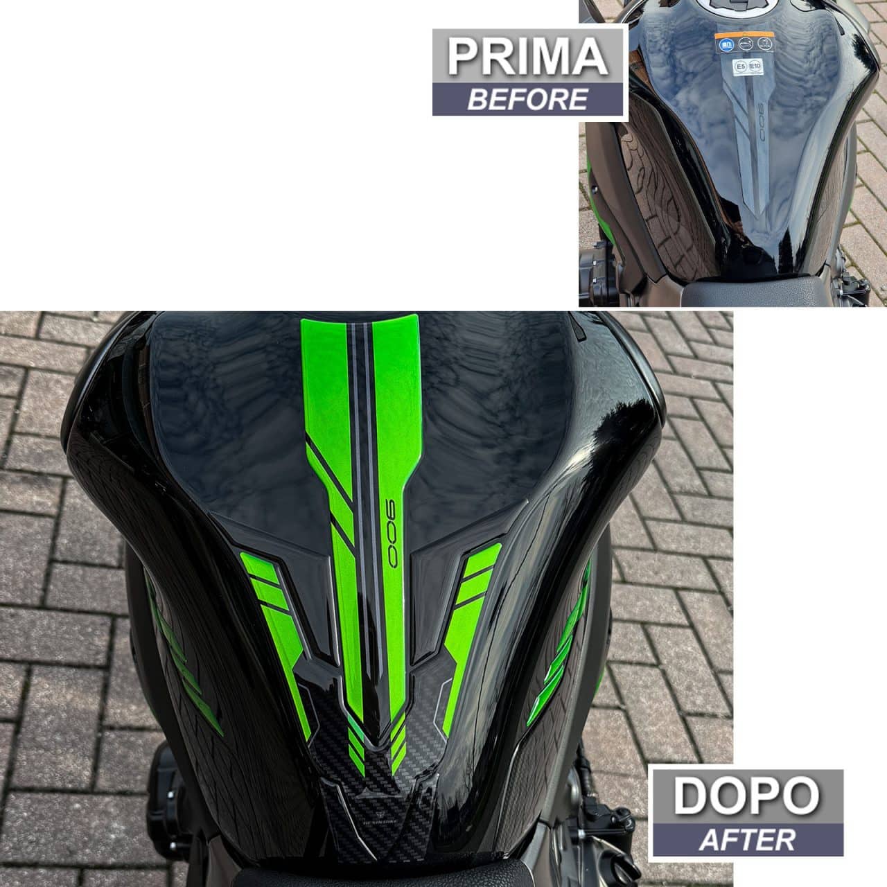 Motorcycle Stickers 3D compatible with Kawasaki Z 900 2023-2024 Tank Pad - Image 3