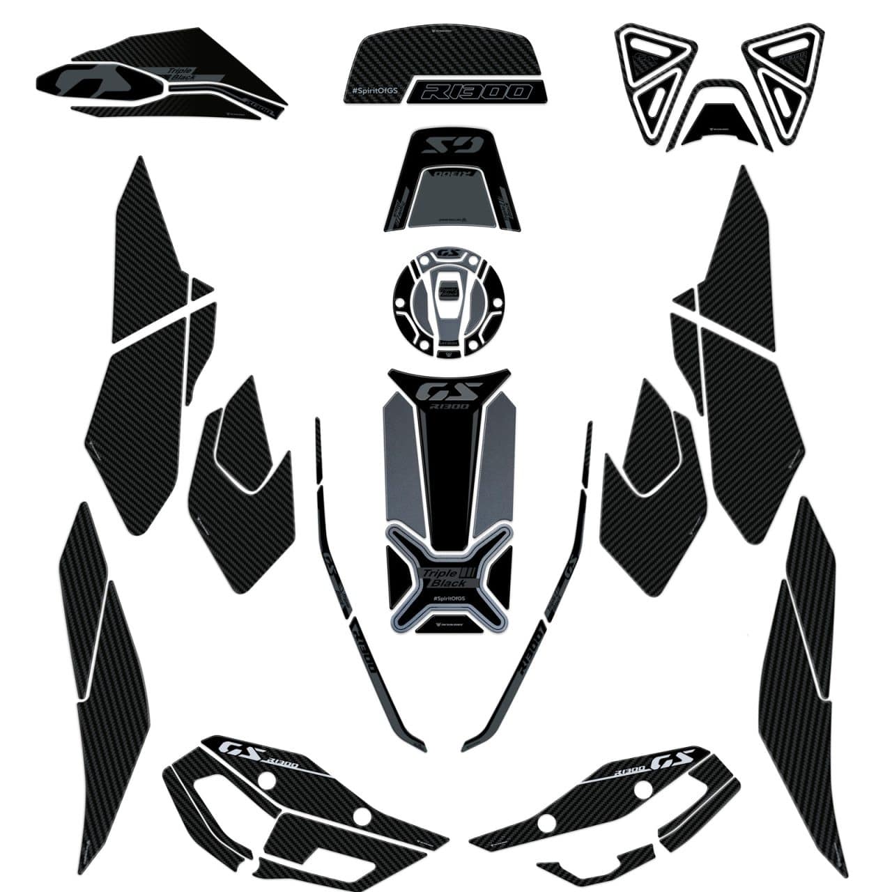 Kit Integral Stickers 3D compatible with Bmw R 1300 GS Triple Black 2023-2024