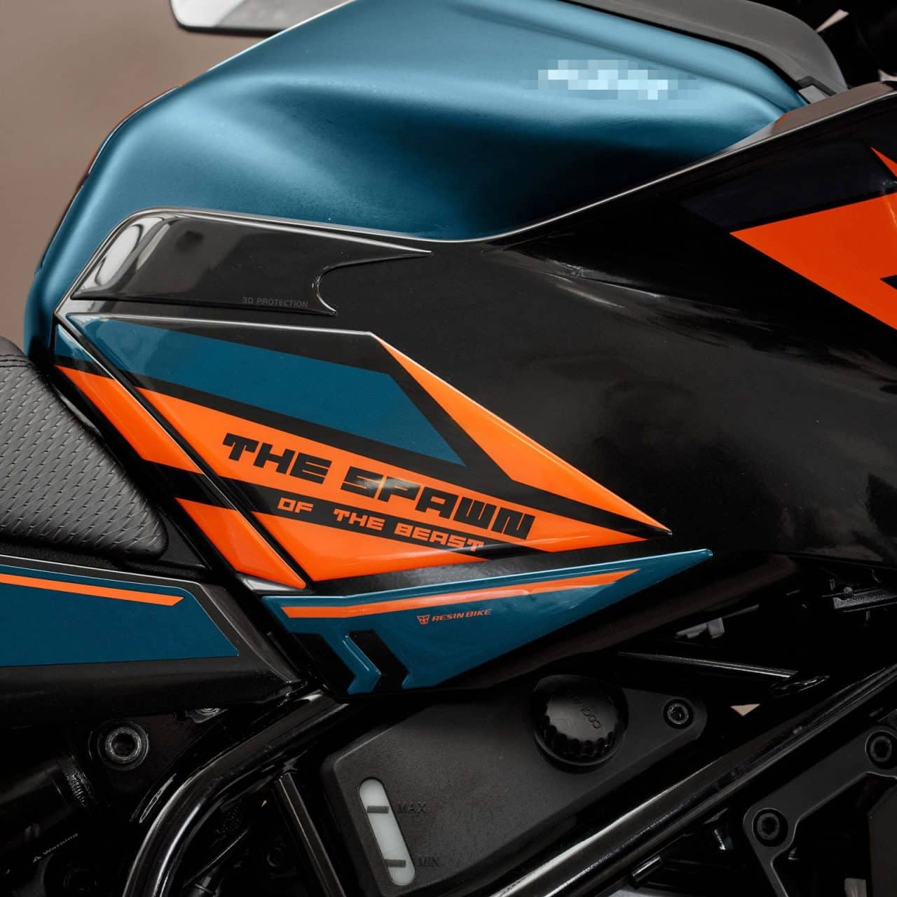 Adesivi 3D compatibili con KTM 125 Duke 2024 Laterali Serbatoio Grip Protezione