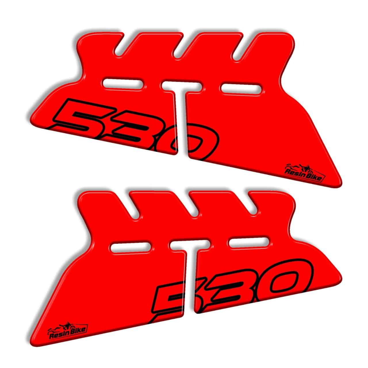 Stickers 3D compatible with Yamaha TMAX 530 2012-2016 Inside Handles Red