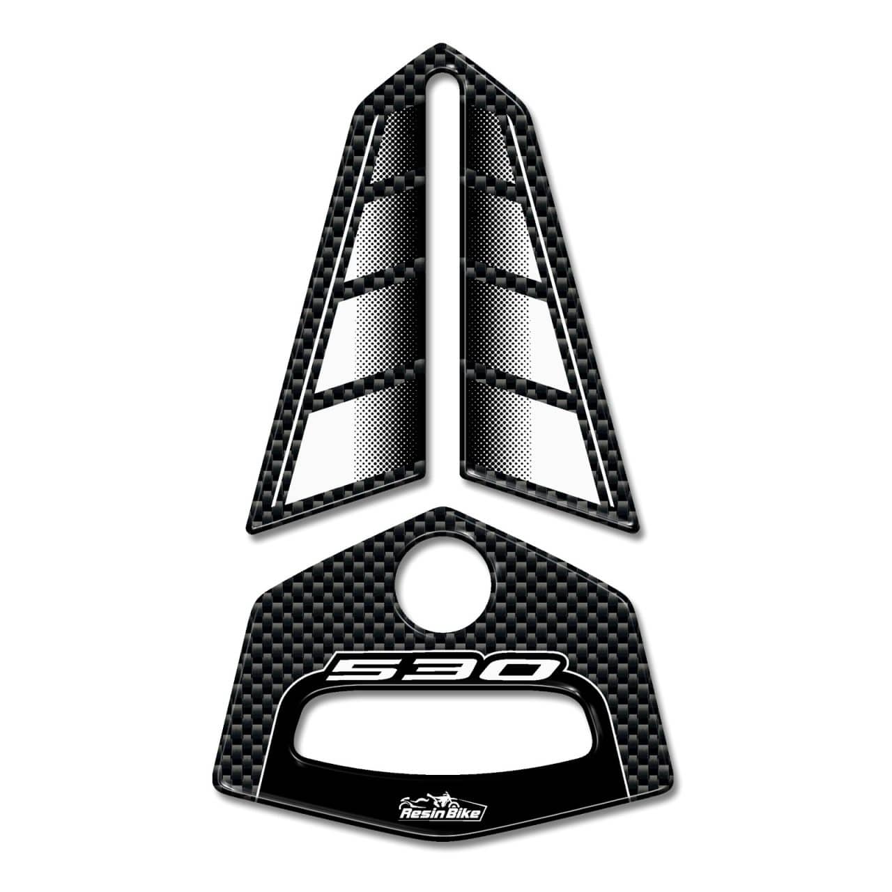 Autocollant 3D compatibles avec Yamaha TMAX 2012-2016 Plaque Direction Argent – Image 2