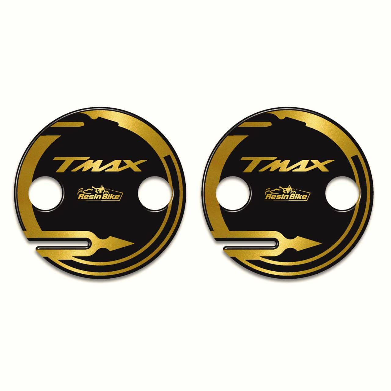 Stickers 3D compatible with T-MAX 500-530 2001-2016 Variator Cover Gold-Black - Image 2