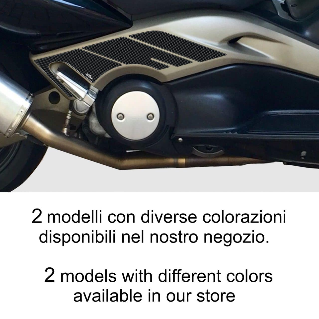 Adesivi 3D compatibili con Yamaha TMAX 2001-2007 Carter Variatore Carbonio - immagine 2