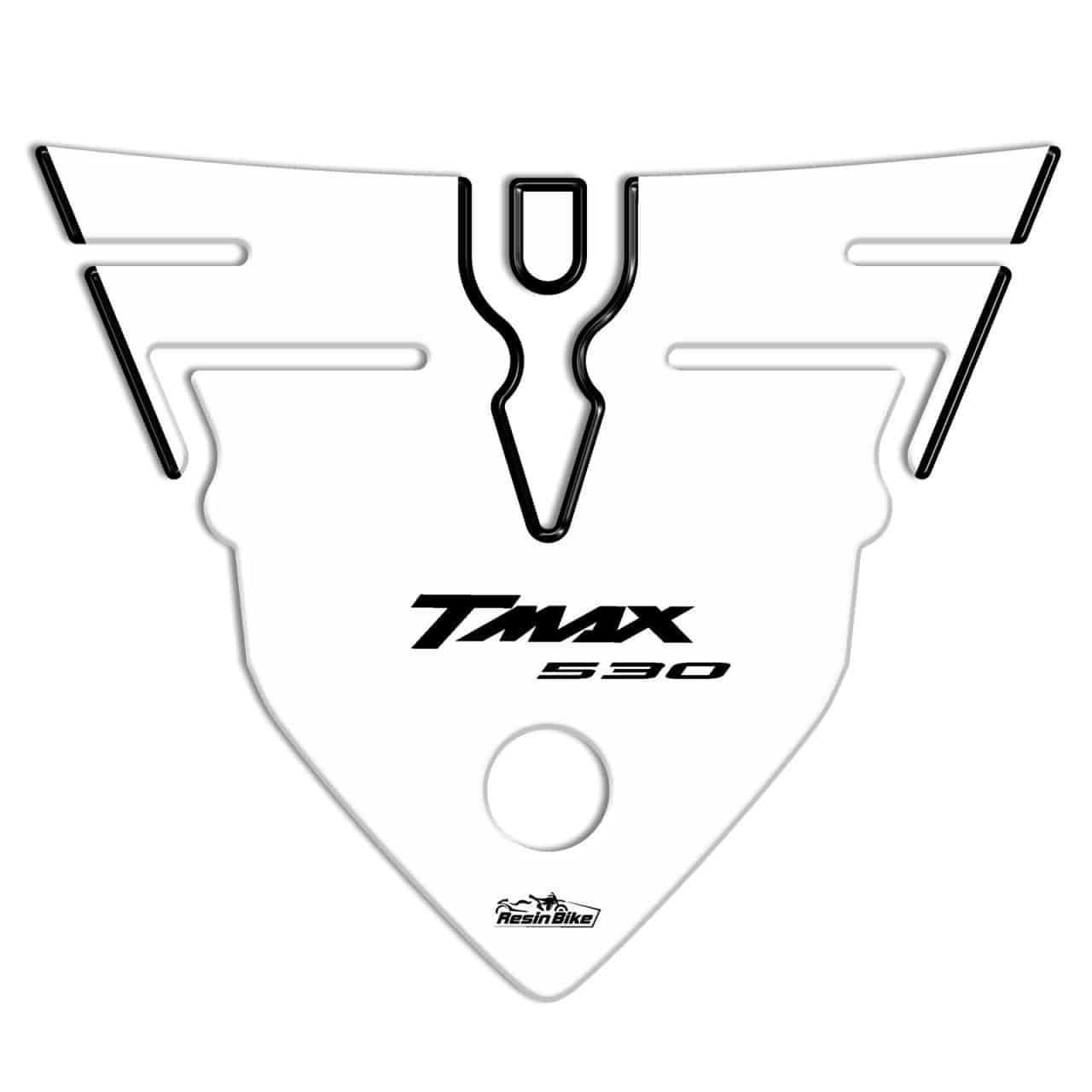 Adhesivos 3D compatibles con Yamaha TMAX 530 2012-2016 Colín Blanco-Negro