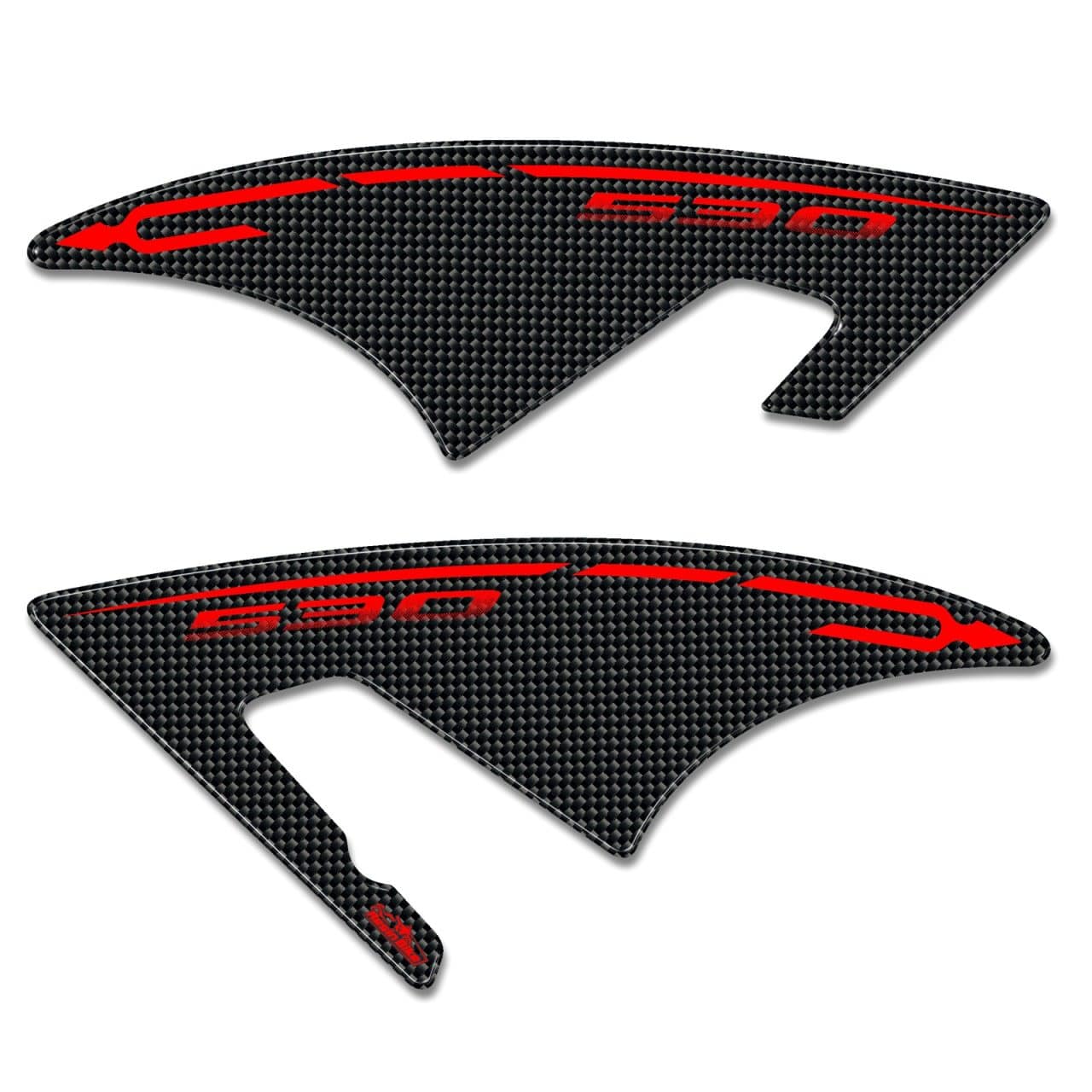 Adhesivos 3D compatibles con Yamaha TMAX 530 2012-2016 Protectores Traseros Rojo