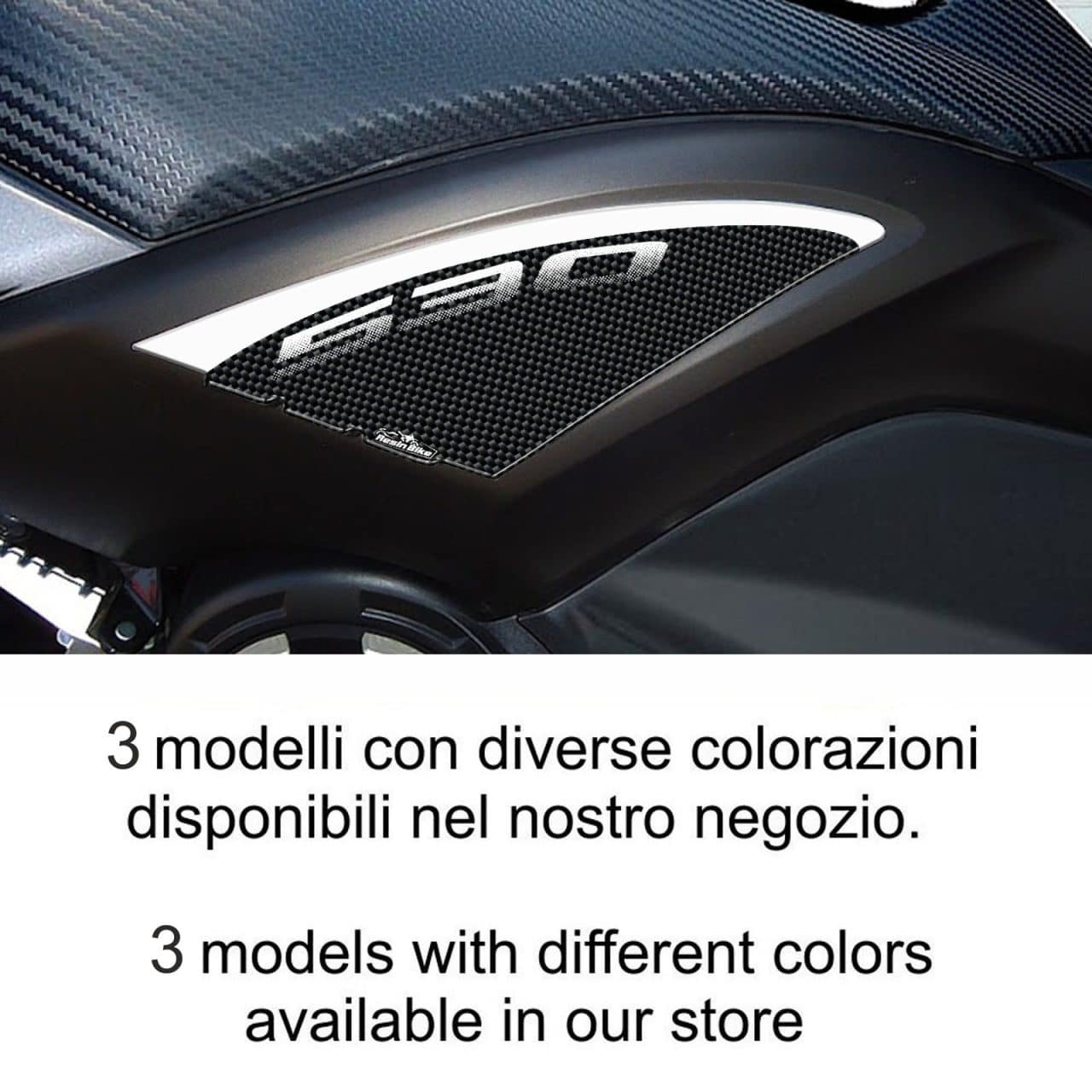 Adesivi 3D compatibili con Yamaha TMAX 530 2012-2016 Laterali Gambe Oro - immagine 2