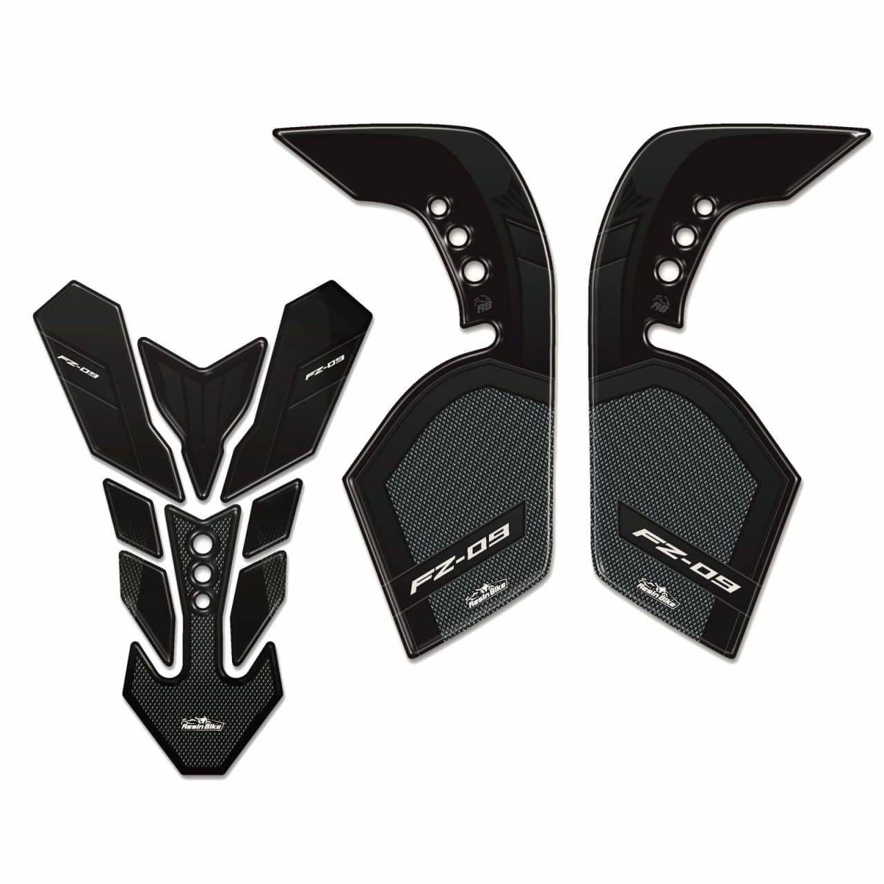 Kit Réservoir Basic Autocollant Moto 3D compatibles avec Yamaha FZ09