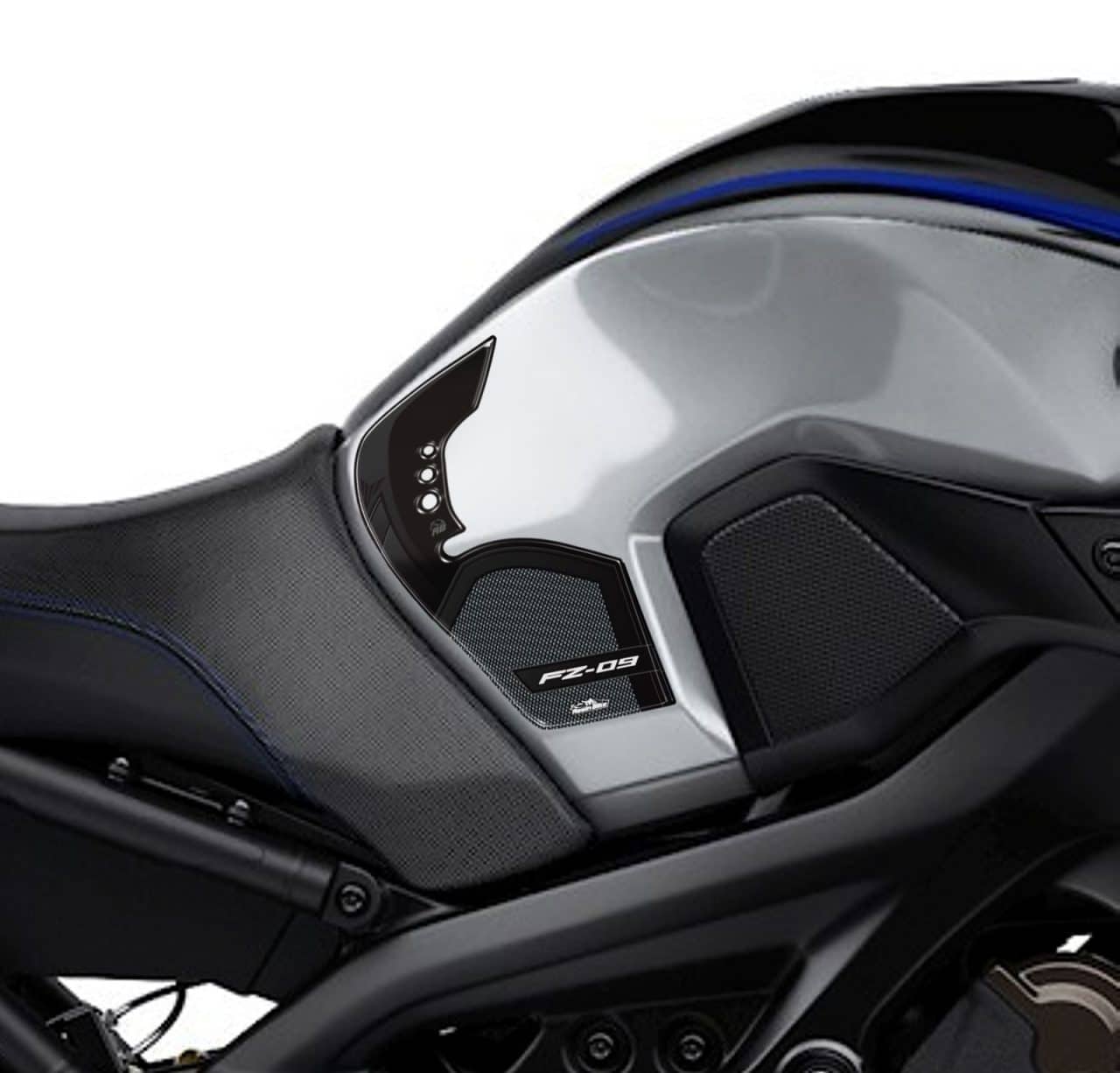 Adesivi 3D compatibili con Yamaha FZ09 Protezioni Laterali Serbatoio - immagine 2