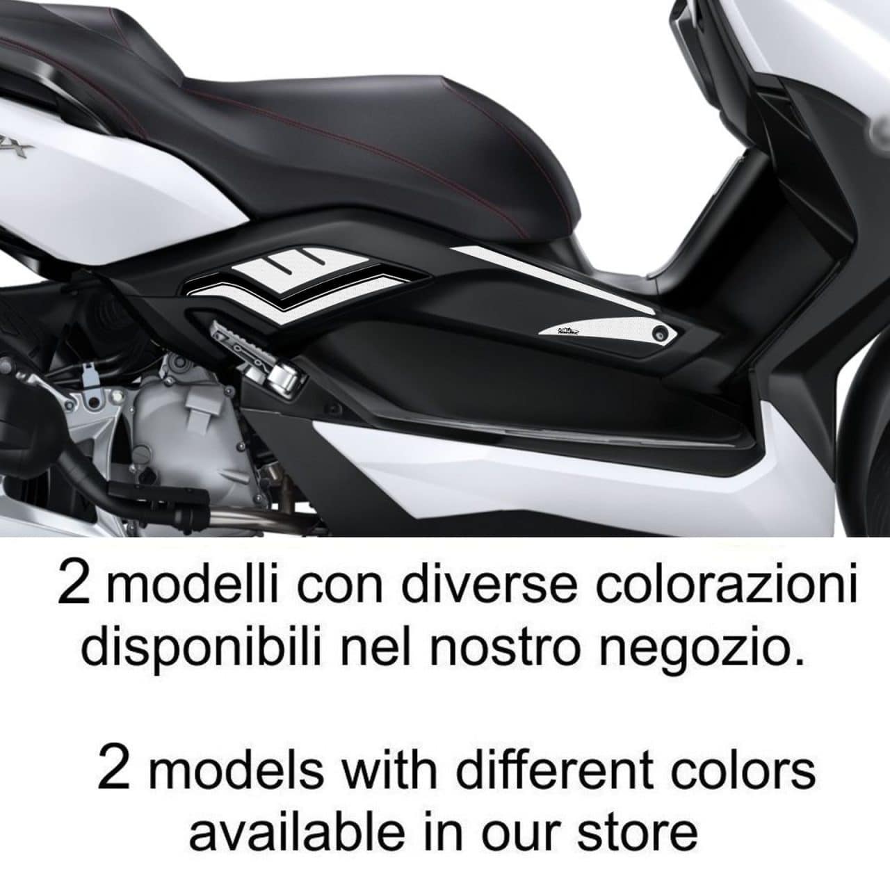 Adesivi 3D compatibili con Yamaha XMAX 2013-2016 Laterali Serbatoio Carbonio - immagine 2