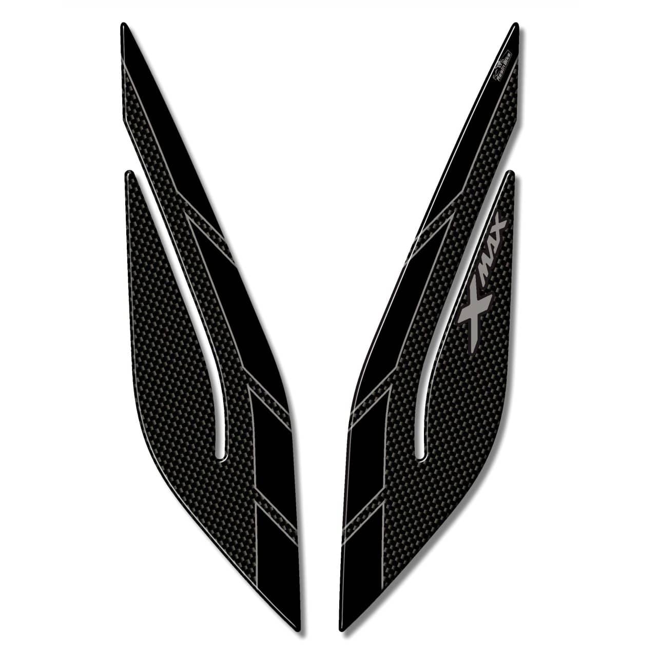 Adhesivos 3D compatibles con Yamaha XMAX 400 2013-2016 Frontal Carbono