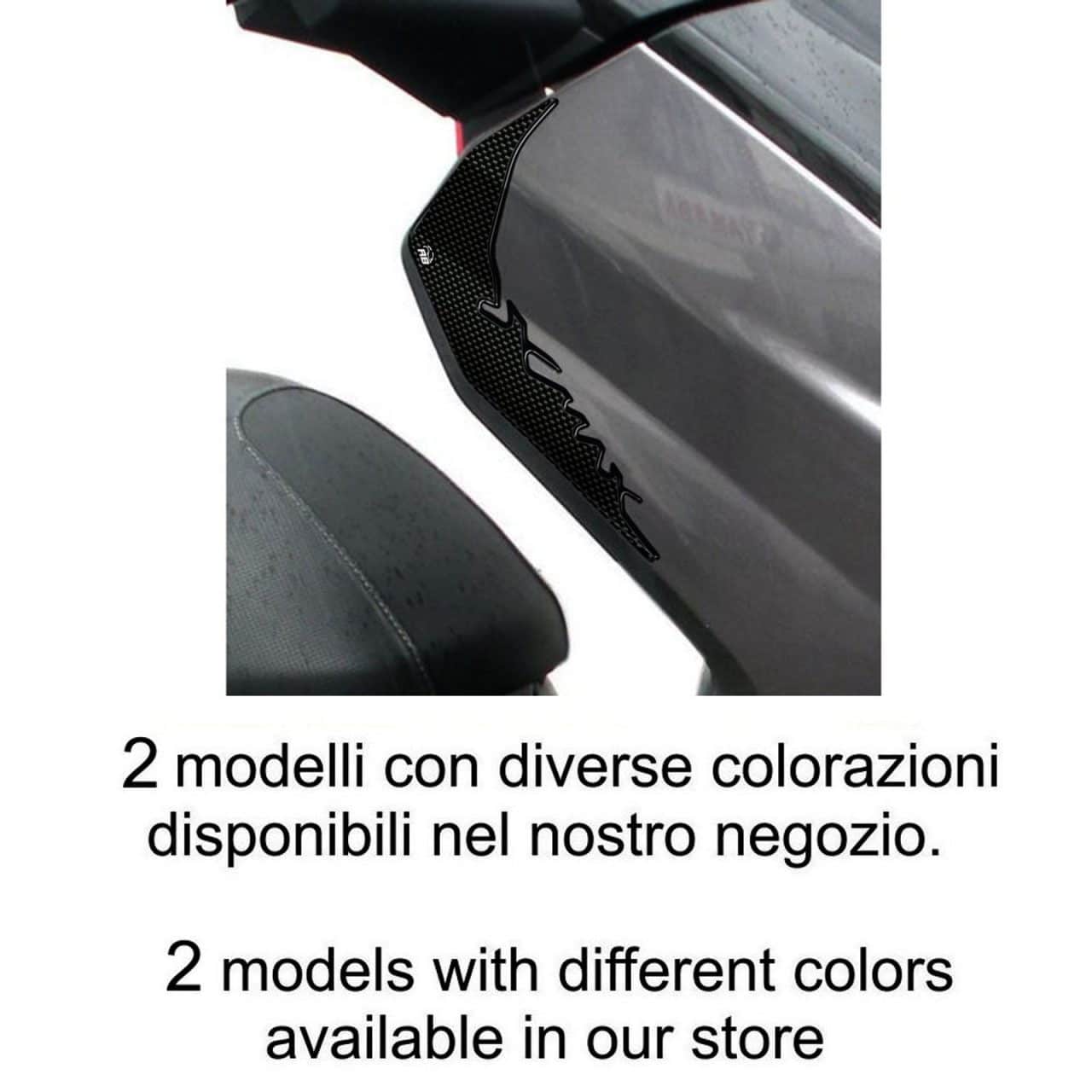 Adesivi 3D compatibili con Yamaha XMAX 2005-2009 Paraspigoli Nero - immagine 2