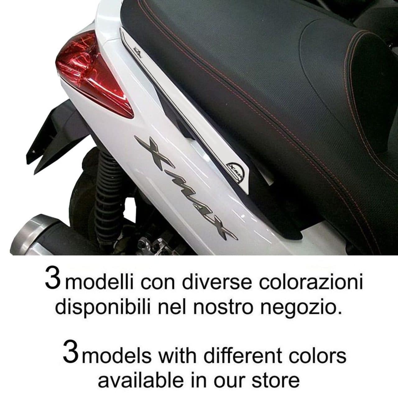 Adesivi 3D compatibili con Yamaha XMAX 2010-2013 Maniglie Passeggero Carbonio - immagine 2