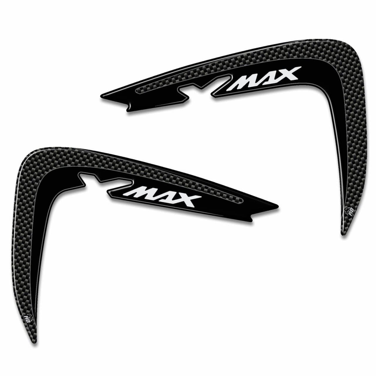 Scooter Stickers 3D compatible with Yamaha XMAX 2010-2013 Corner Guards Carbon