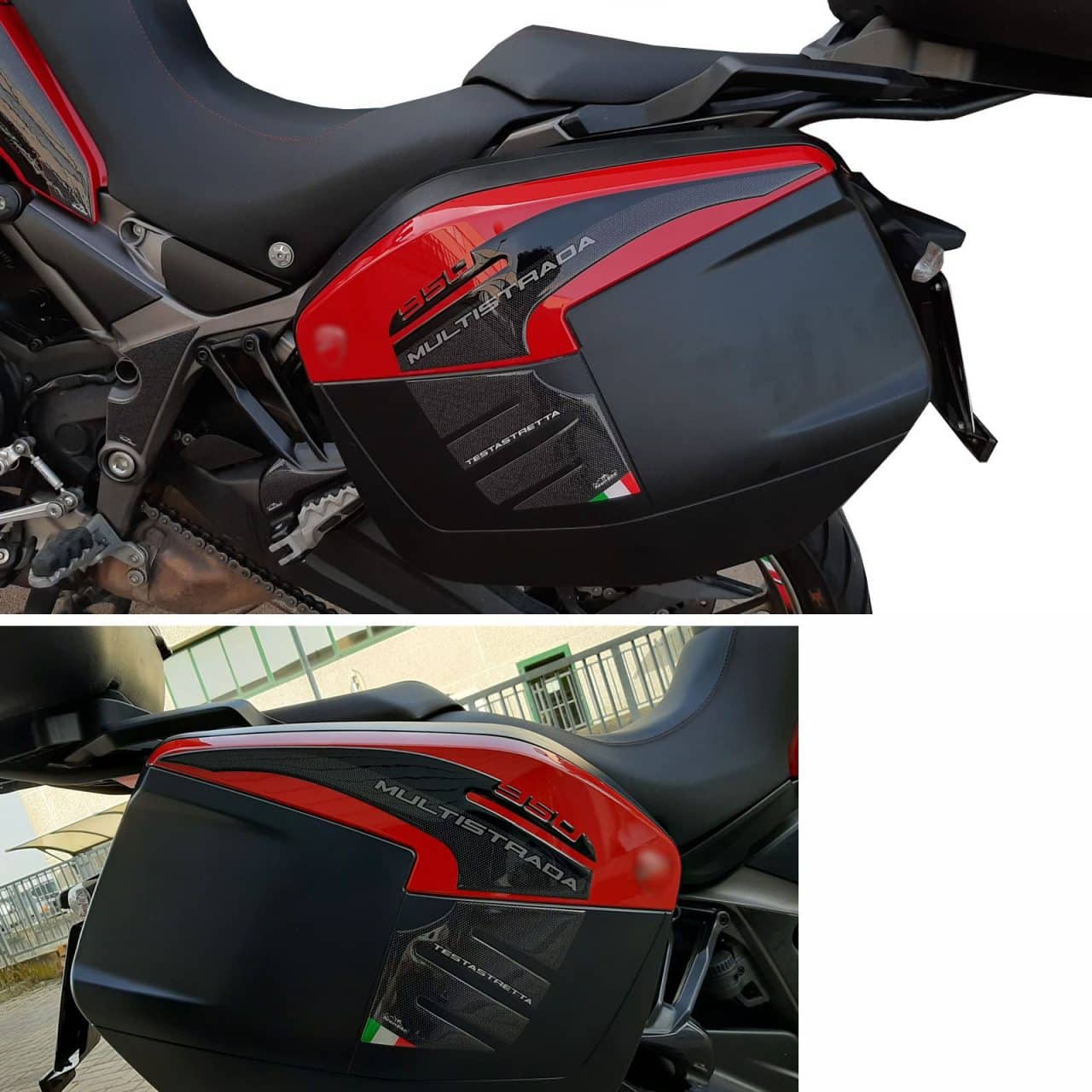 Adesivi 3D compatibili con Ducati Multistrada 950 2018 2020 Valigie Borse - immagine 3