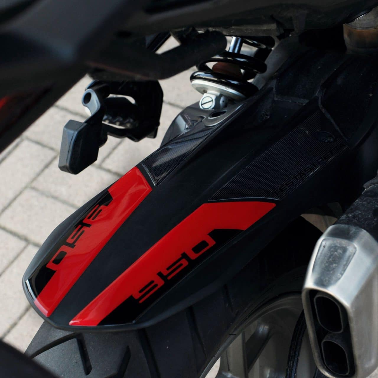 Adesivi 3D compatibili con Ducati Multistrada 950 2018 2020 Parafango Posteriore