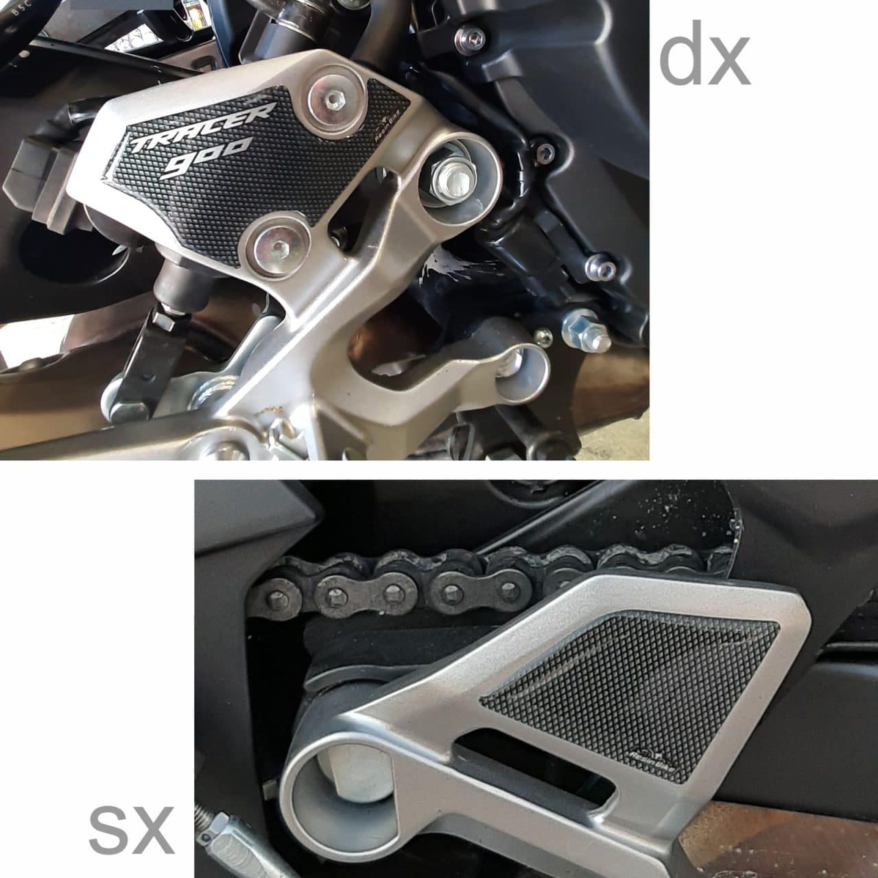 Motorcycle Stickers 3D compatible with Yamaha Tracer 900 2015-2020 Heel Pad