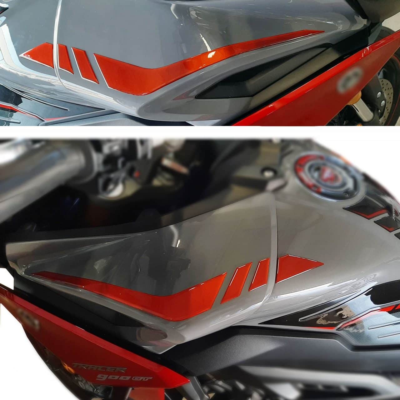 Motorcycle Stickers 3D compatible with Yamaha Tracer 900 2018-2020 Tank Side Red - Image 2