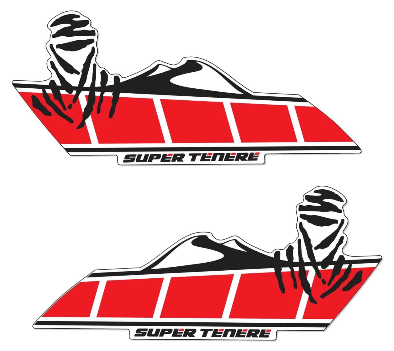 Adhesivos compatibles con Yamaha Super Tenere 2010-2020 Tanque Laterales Rojo - Imagen 2