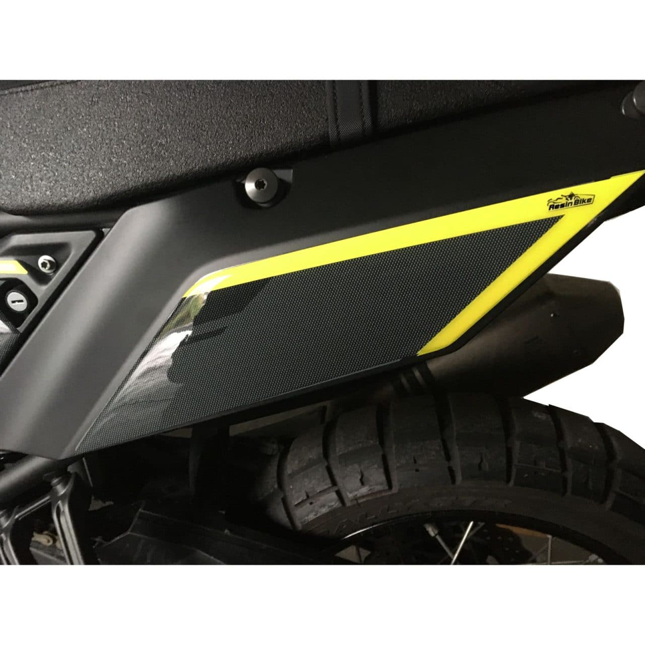 ADESIVI 3D PROTEZIONI LATERALI 05 COMPATIBILI CON YAMAHA TENERE 700 2019 GIALLO - immagine 2