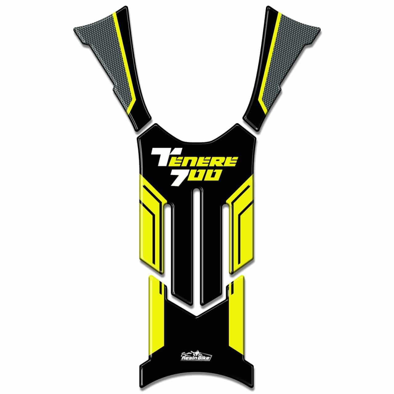 Autocollant 3D compatibles avec Yamaha Tenere 700 2019-2020 Réservoir Jaune