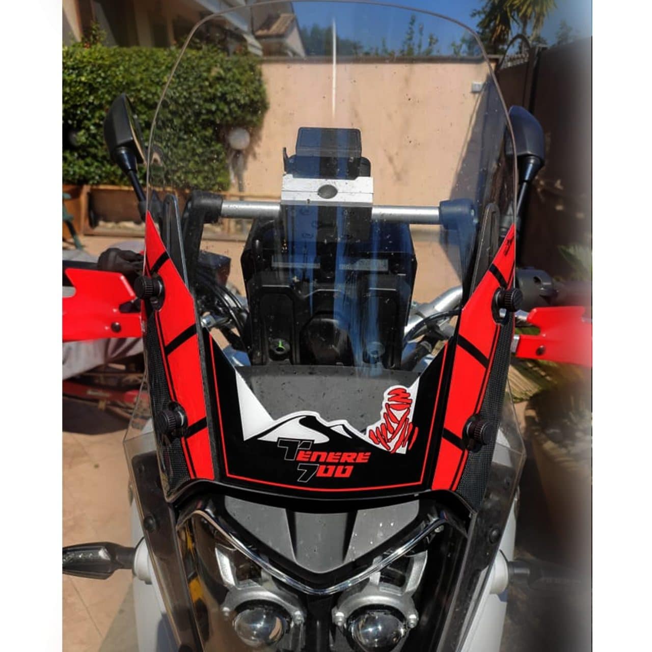 Aufkleber 3D Kompatibel mit Yamaha Tenere 700 2019-2020 Schutz Windschild Rot – Bild 2