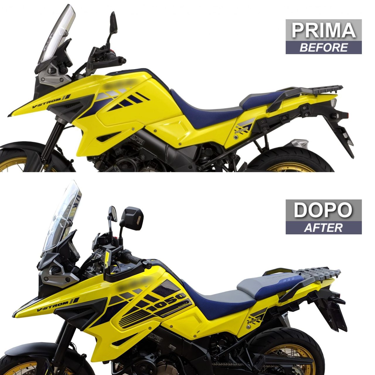 Stickers 3D compatible with Suzuki V-strom 1050 2020-2023 Yellow Tank Side - Image 3