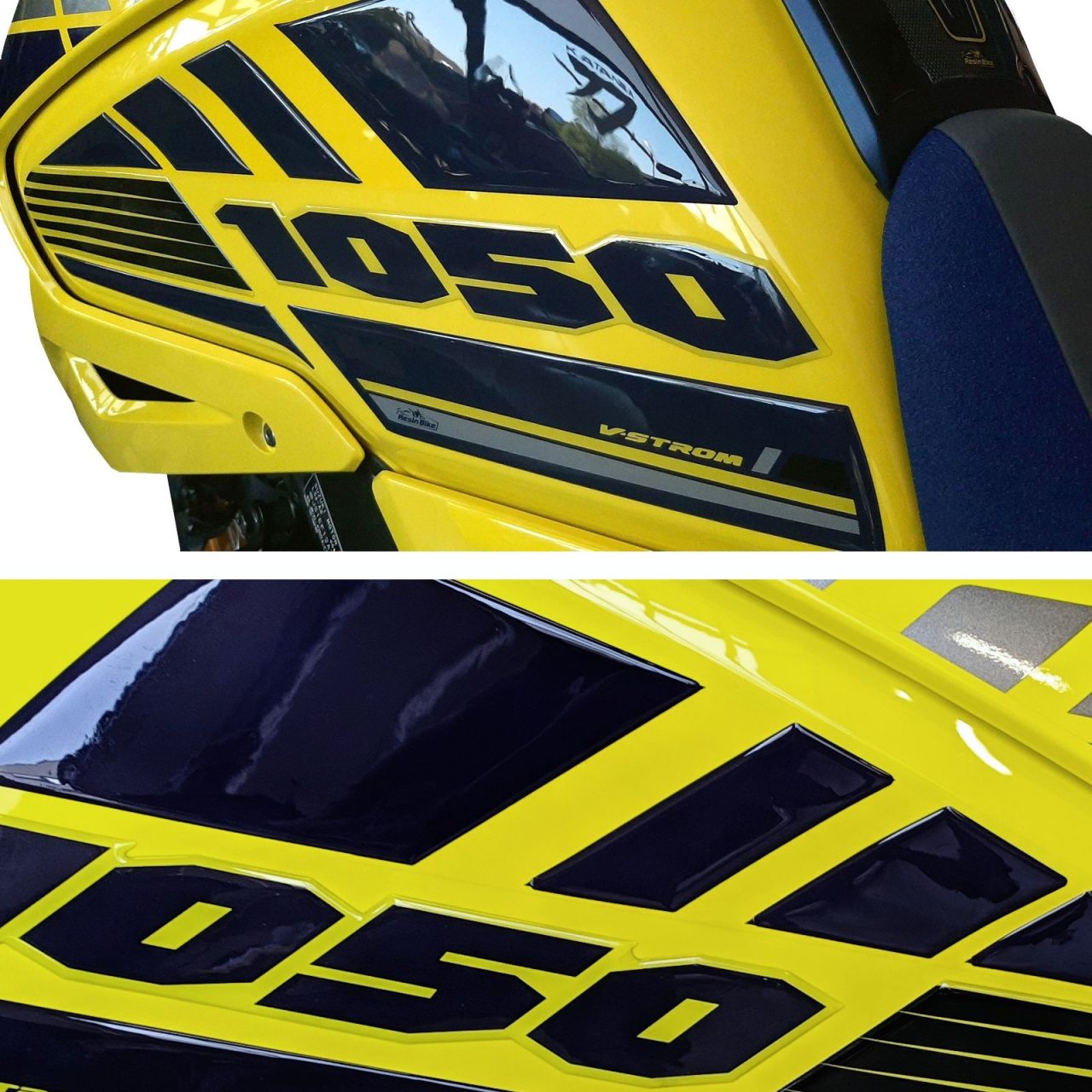 Stickers 3D compatible with Suzuki V-strom 1050 2020-2023 Yellow Tank Side - Image 5