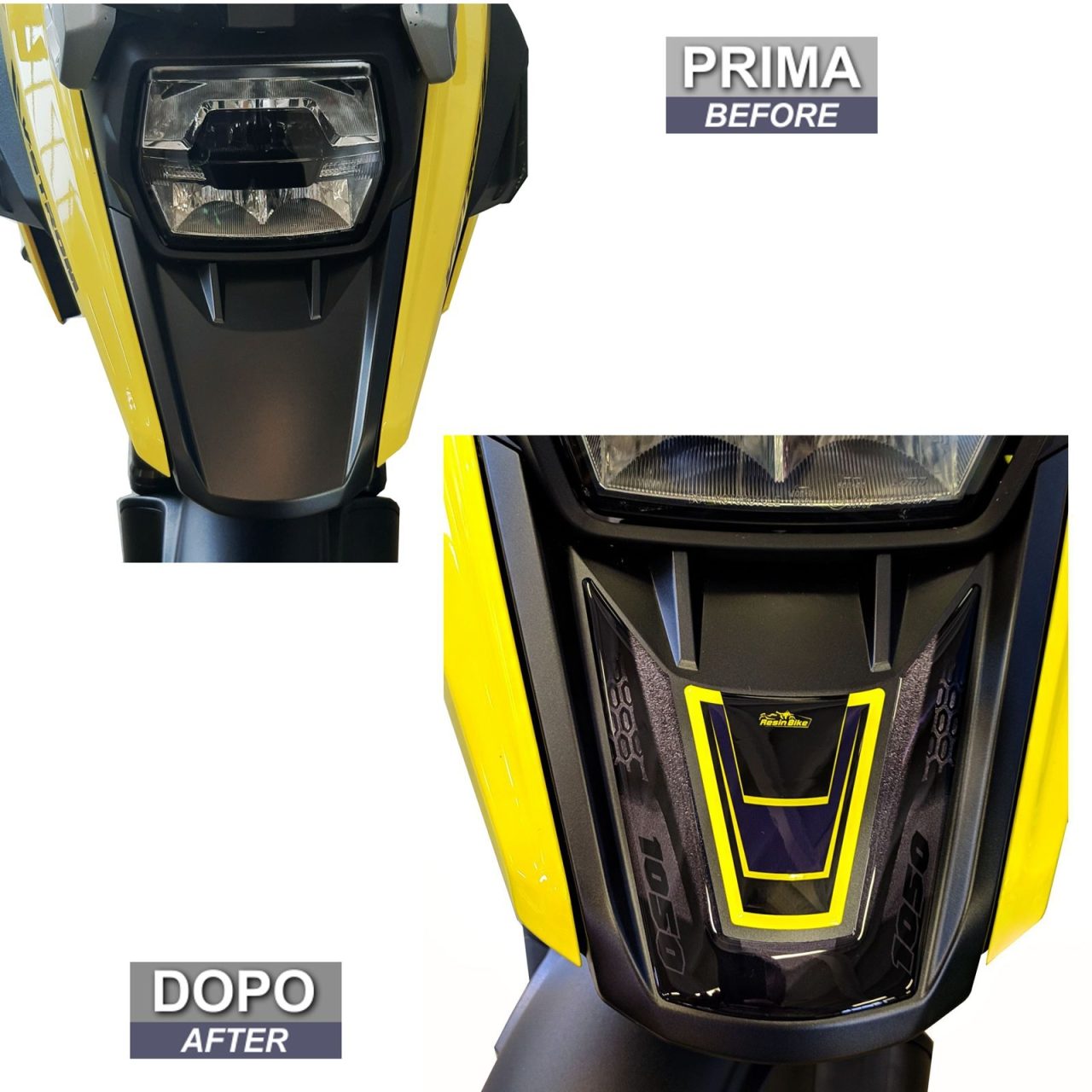 Adhesivos 3D compatibles con Suzuki V-strom 1050 XT 2020-2023 Amarillo Puntales - Imagen 3