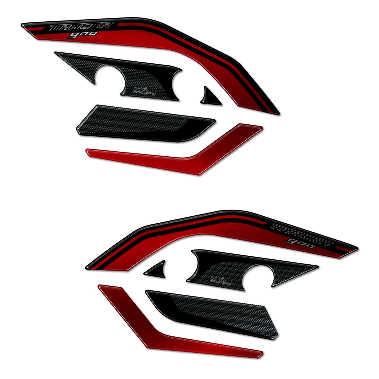 Stickers 3D compatible with Yamaha Tracer 900 2015-2017 Handguards Red