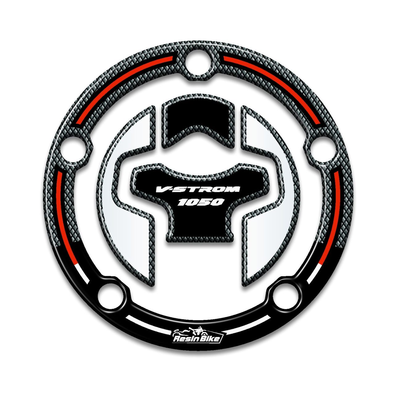 Stickers 3D compatible with Suzuki V-strom 1050 XT 2020-2023 Orange Tank Cap - Image 2