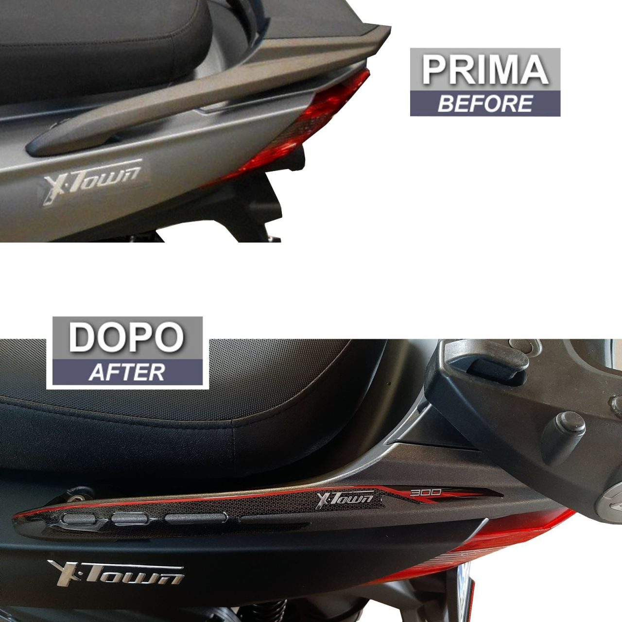 Stickers 3D compatible with Kymco X-TOWN 300i 2020 Passenger Handles - Image 3