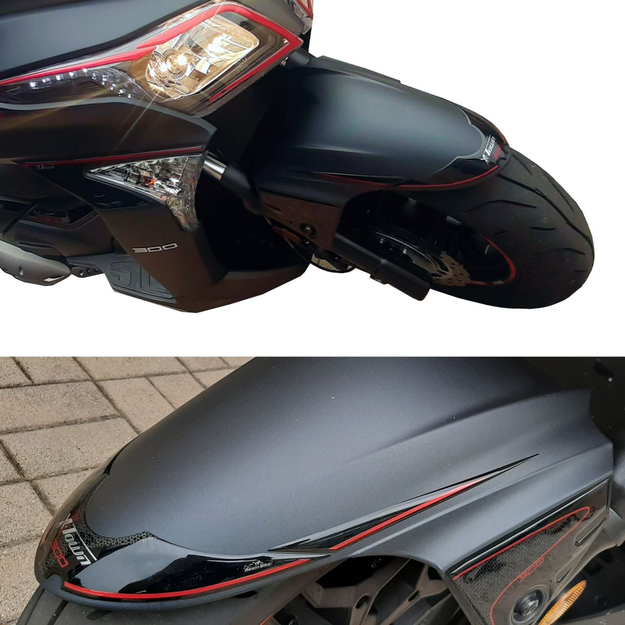 Adhesivos 3D Moto compatibles con Kymco X-TOWN 300i 2020 Guardabarros - Imagen 5