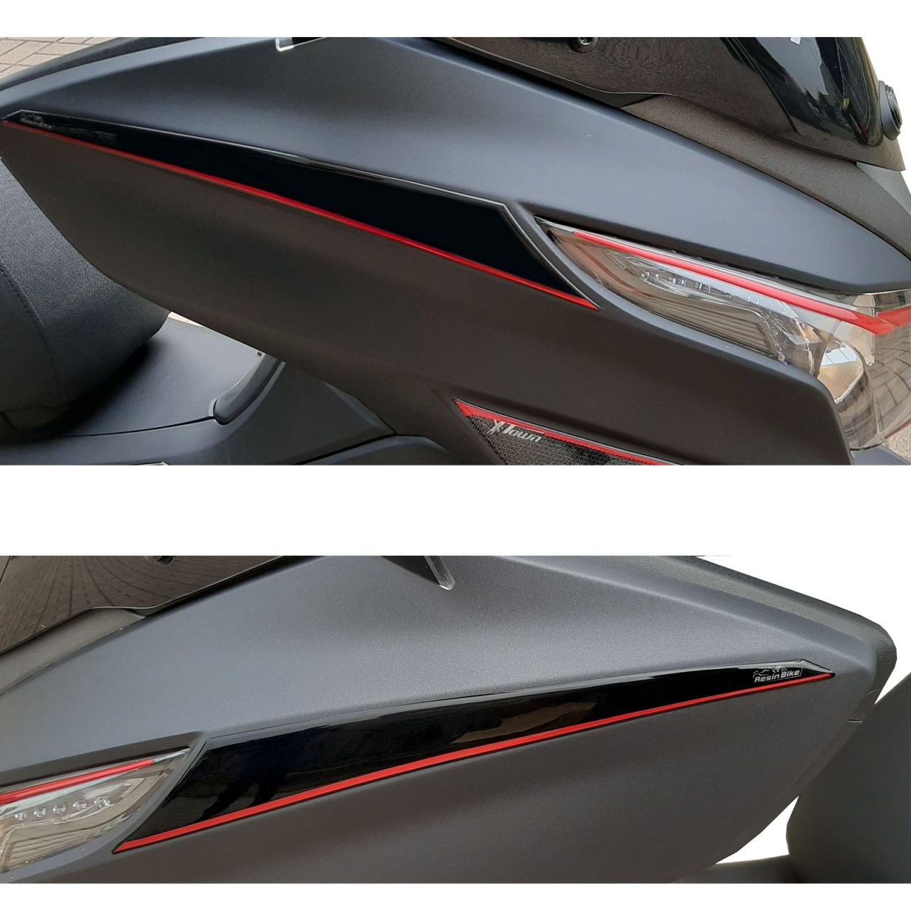 Autocollant 3D compatibles avec Kymco X-TOWN 300i 2020 Côtés du réservoir – Image 2