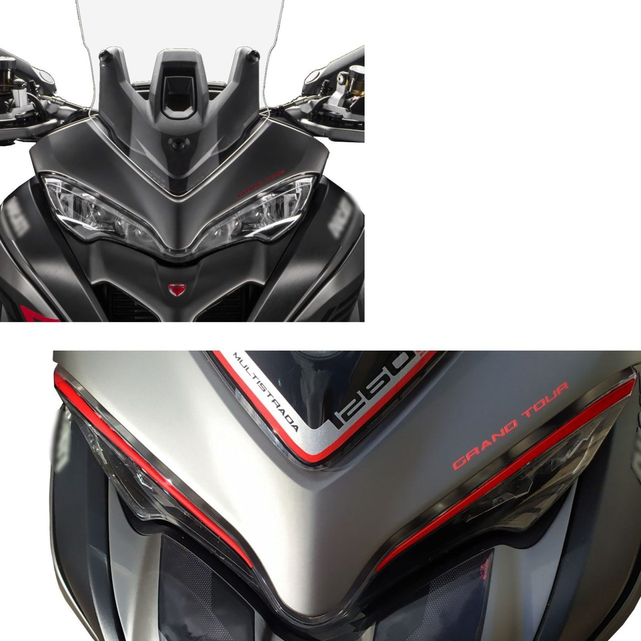 Adesivi 3D compatibili con Ducati Multistrada 1260 S 2020 Protezione Fanale - immagine 5