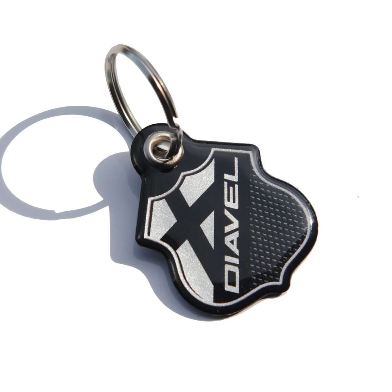 Keyring 3D compatible with Ducati Diavel - Silver