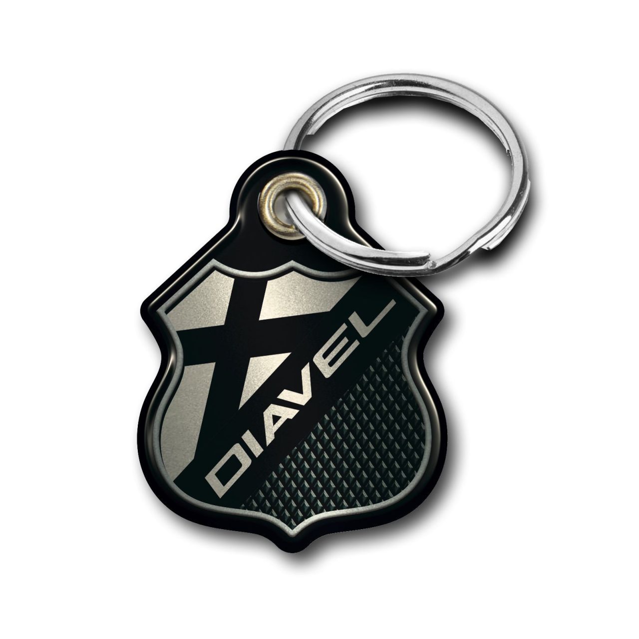 Keyring 3D compatible with Ducati Diavel - Silver - Image 3