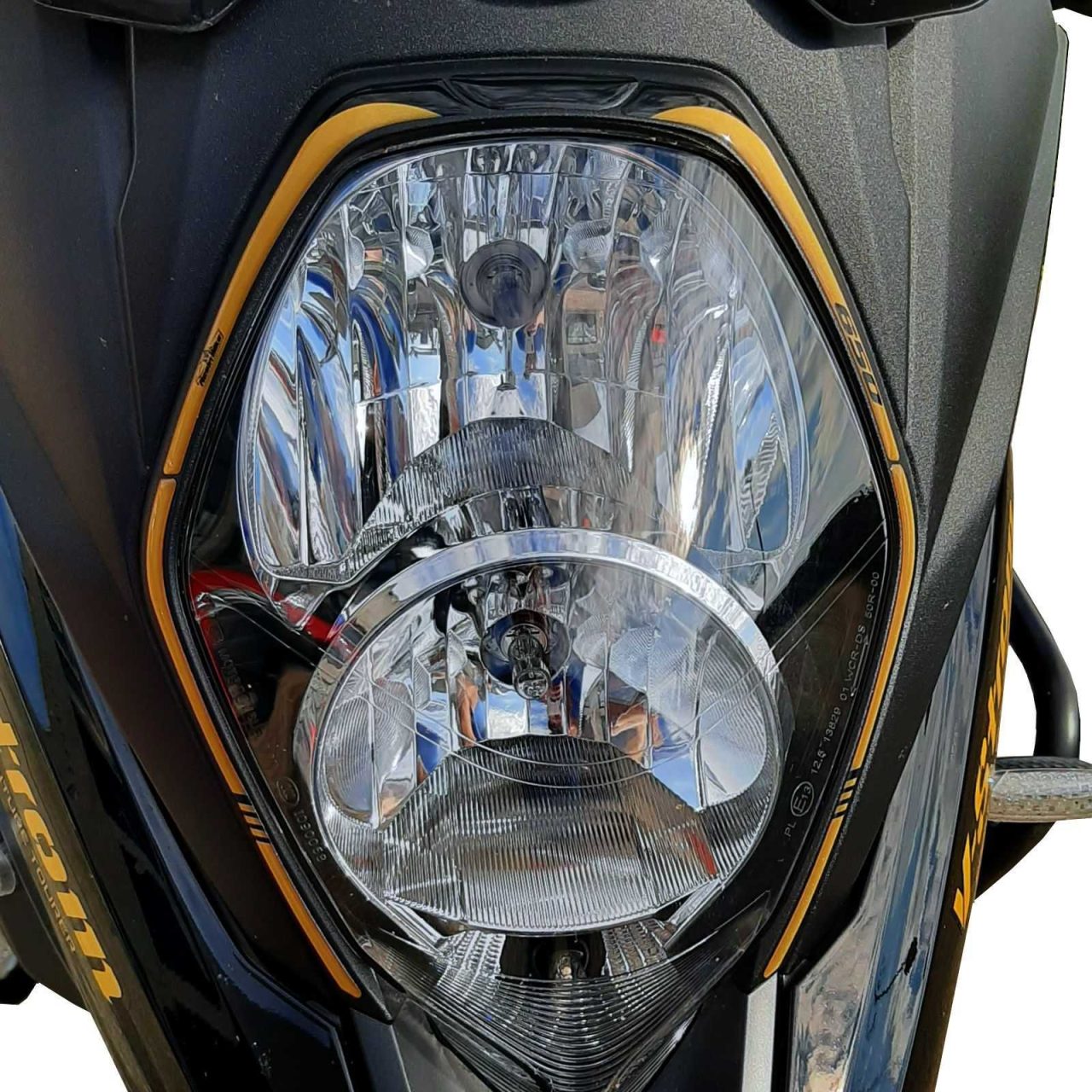 Aufkleber 3D Kompatibel mit Suzuki V-strom 650 2017-2023 Gold Frontscheinwerfer