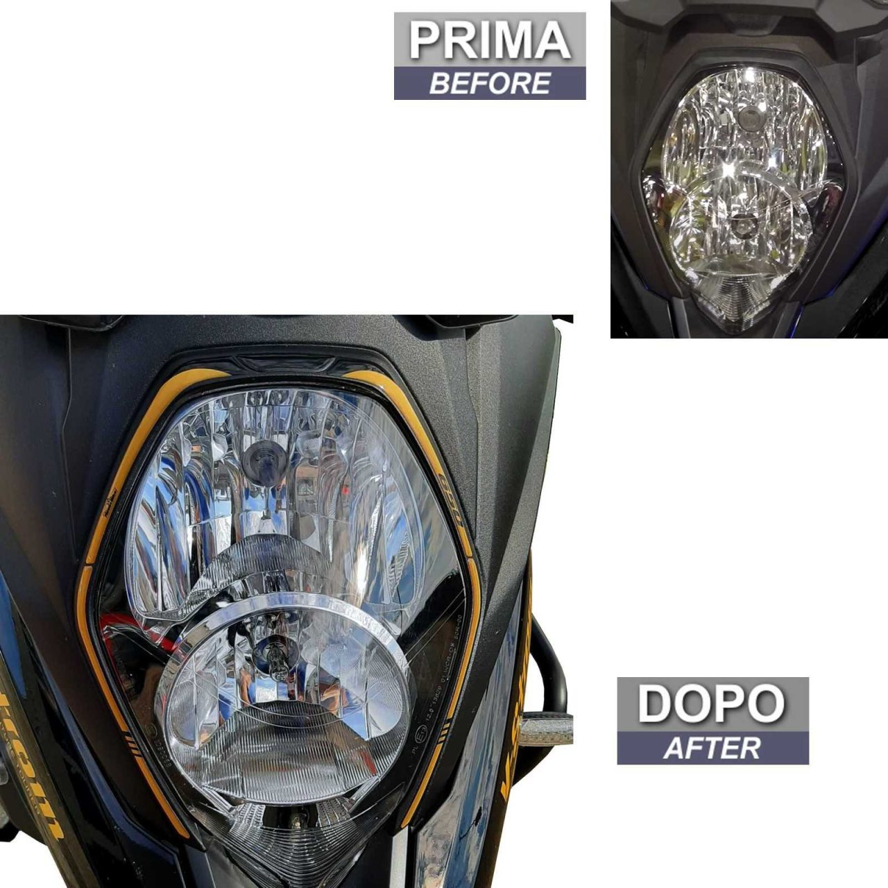 Stickers 3D compatible with Suzuki V-strom 650 2017-2023 Gold Headlamp - Image 3