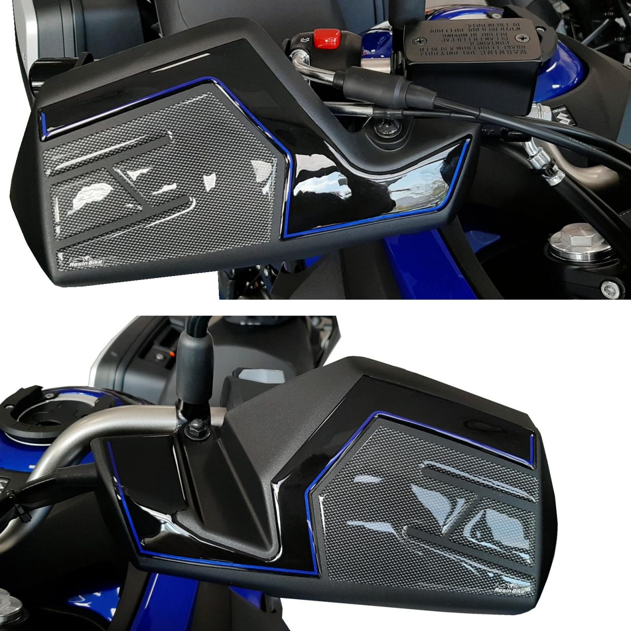 Adhesivos 3D compatibles con Suzuki V-strom 650 2017-2023 Azul Paramanos