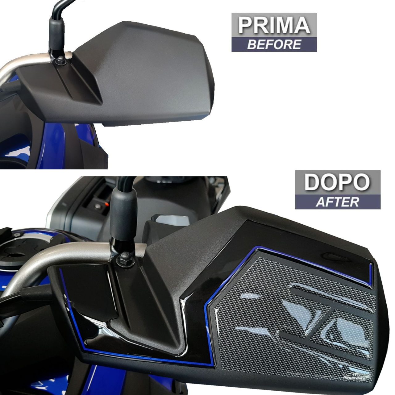 Adhesivos 3D compatibles con Suzuki V-strom 650 2017-2023 Azul Paramanos - Imagen 3