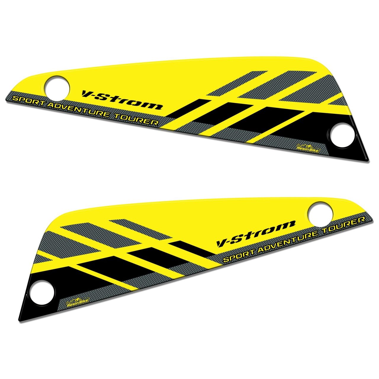 Autocollant 3D compatibles avec Suzuki V-strom 650 26-29 Protections Valises Jaune – Image 2