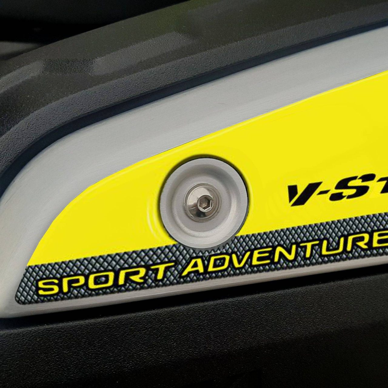 Autocollant 3D compatibles avec Suzuki V-strom 650 26-29 Protections Valises Jaune – Image 5