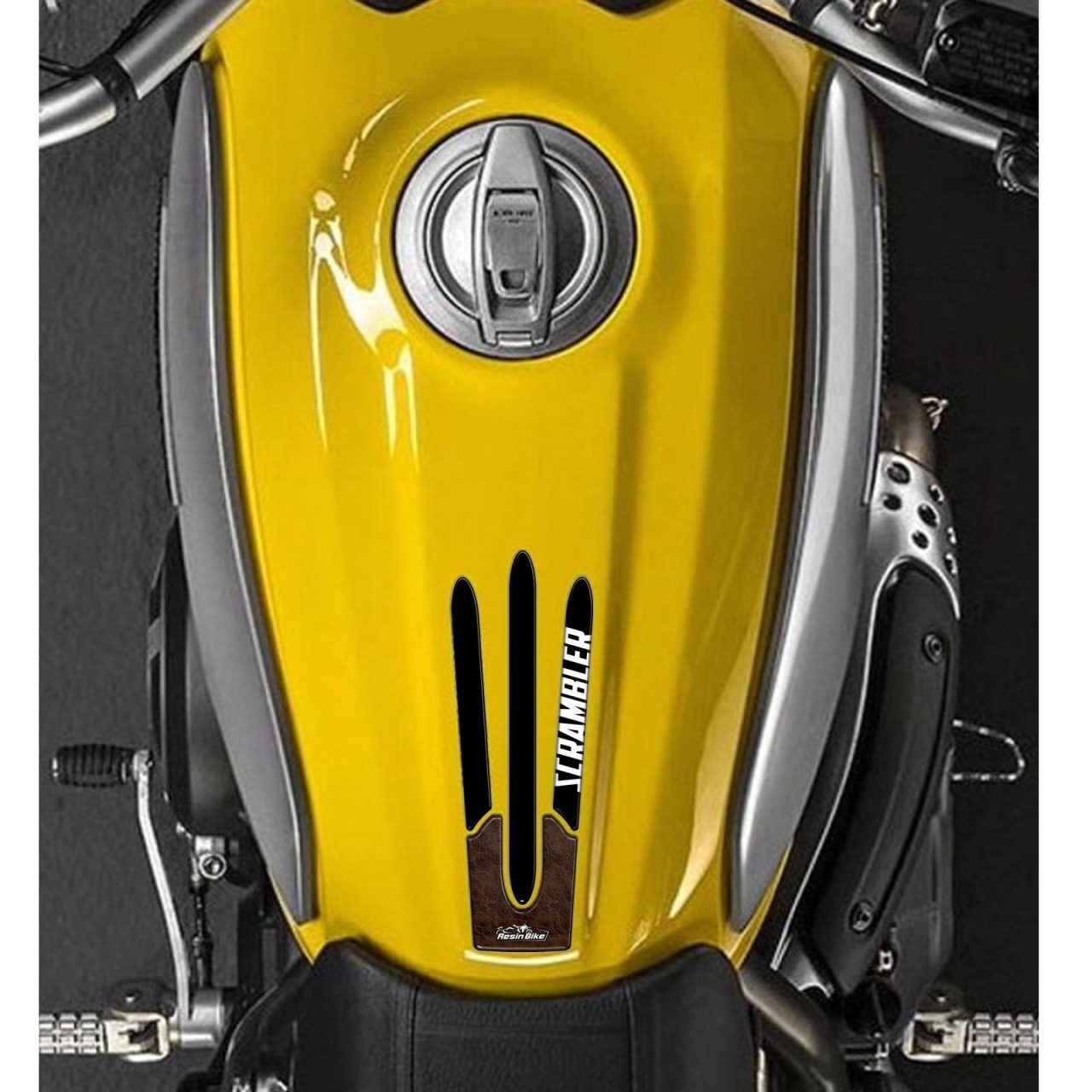 Pegatinas 3D compatibles con Ducati Scrambler Vintage Tanque Deposito - Imagen 2