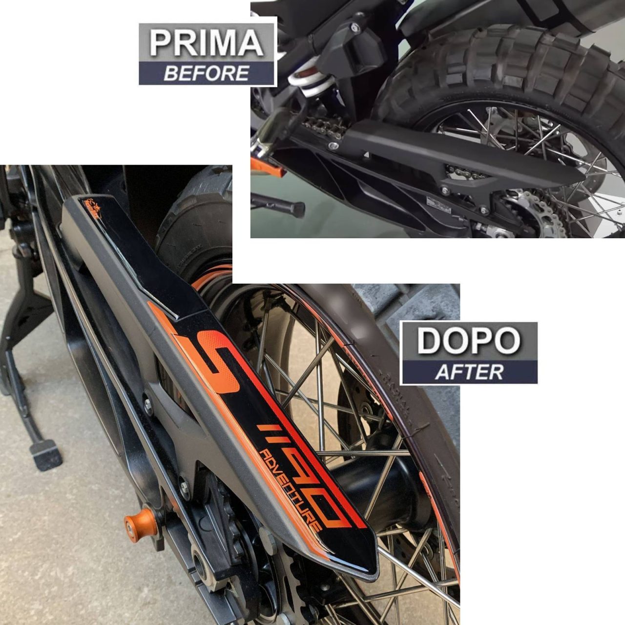 Adesivi 3D compatibili con KTM 1190 Adventure 2013-2016 Protezione Cardano - immagine 3