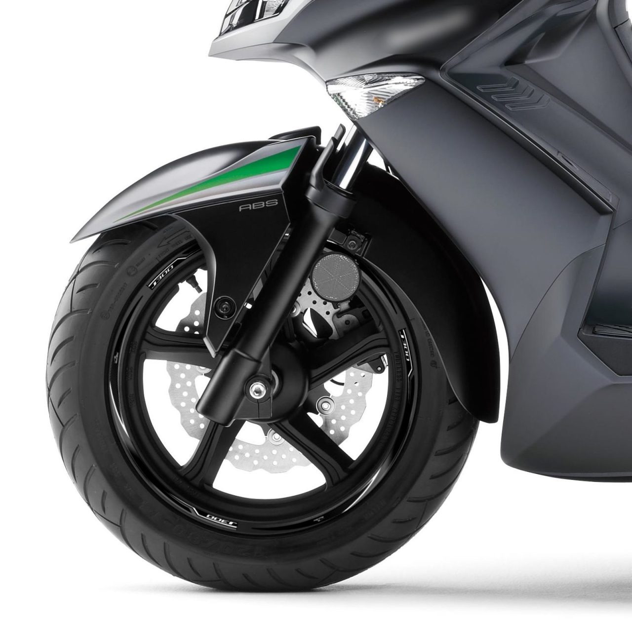 Adhesivos 3D de Moto compatibles con Kawasaki J300 Rines 17" et 19" Gris - Imagen 2