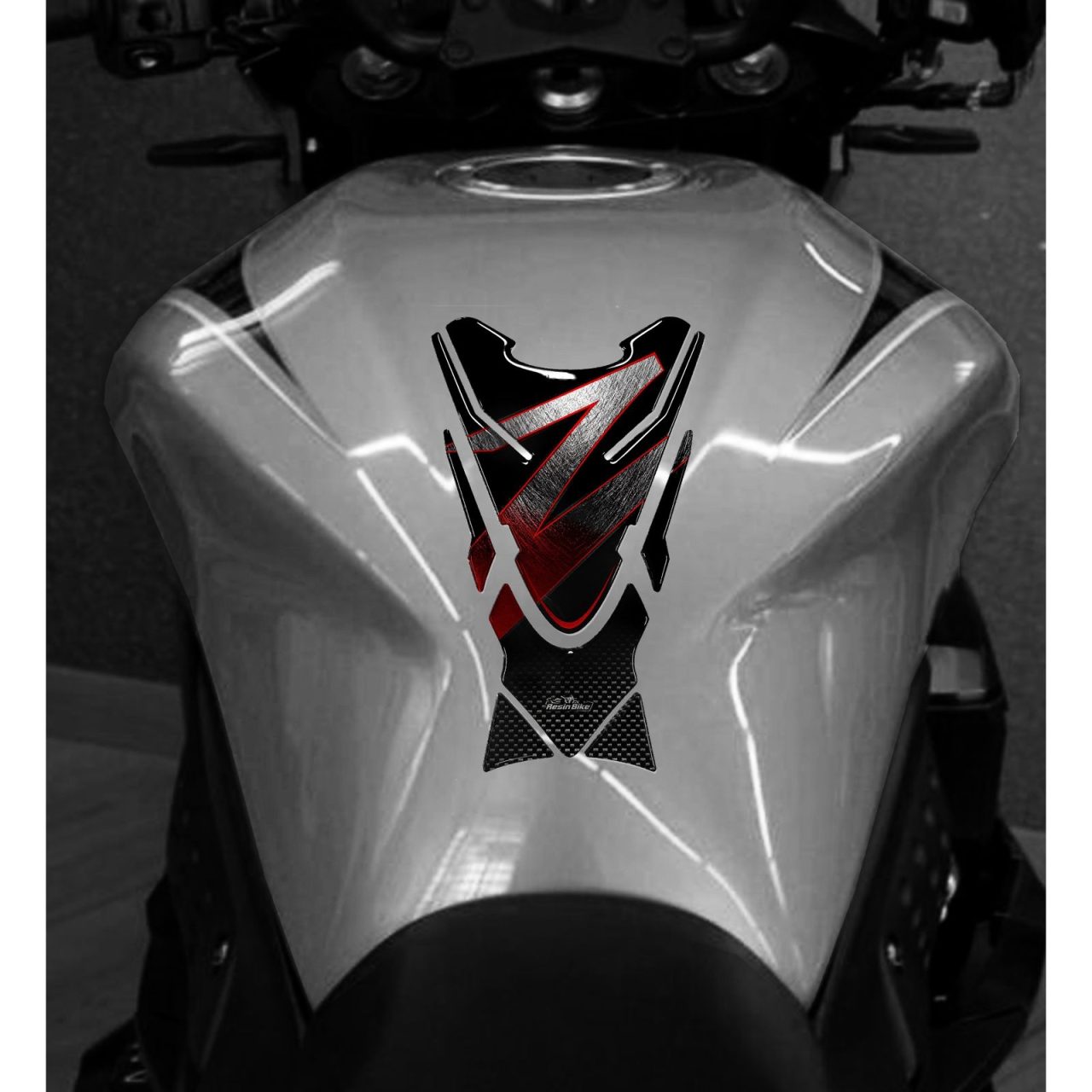 Motorcycle Stickers 3D compatible with Kawasaki Z750 Z1000 Tank Pad Red - Image 2