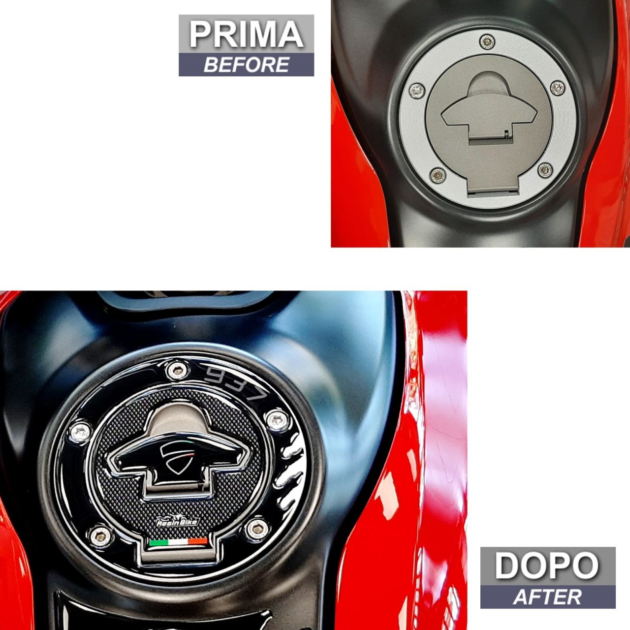 Motorcycle Stickers 3D compatible with Ducati Monster 937 2021-2023 Tank Cap - Image 3