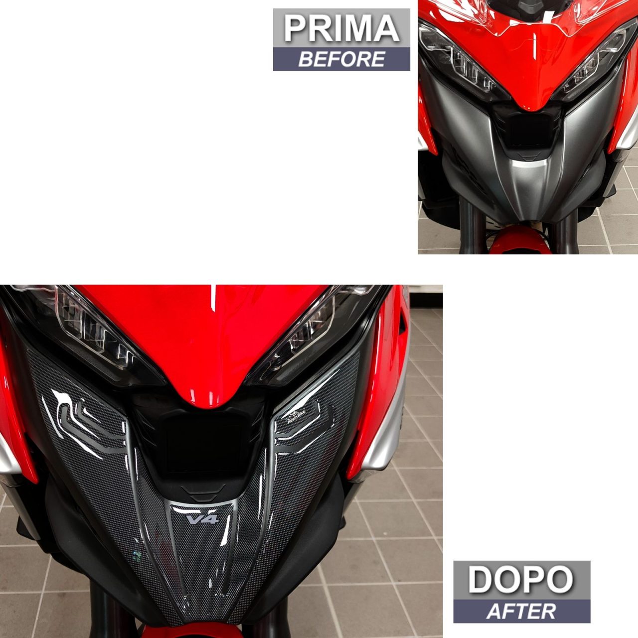 Motorcycle Stickers 3D compatible with Ducati Multistrada V4 2021-2023 Front Tip - Image 3