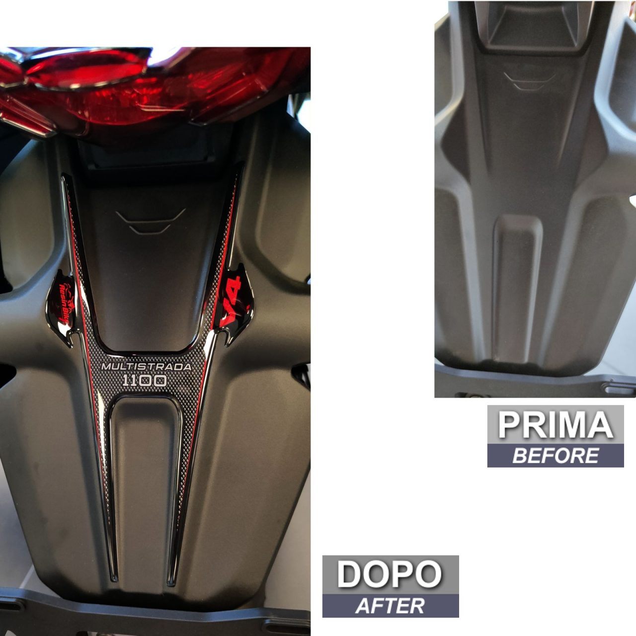 Adesivi 3D compatibili con Ducati Multistrada V4 2021-2023 Codino - immagine 3