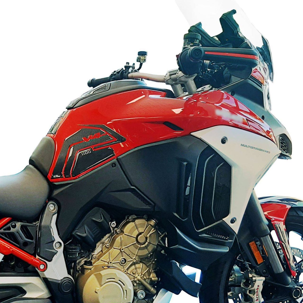 Adesivi 3D compatibili con Ducati Multistrada V4 2021-2023 Laterali Serbatoio - immagine 5